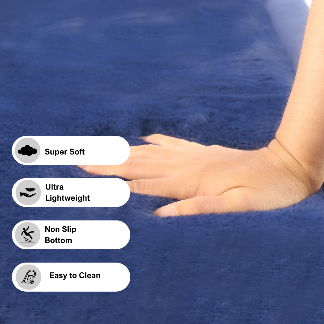 Soft Touch Ultra Plush Memory Foam Tatami Midnight Blue Mat - 150 x 200 CM V262-LGH-0088B