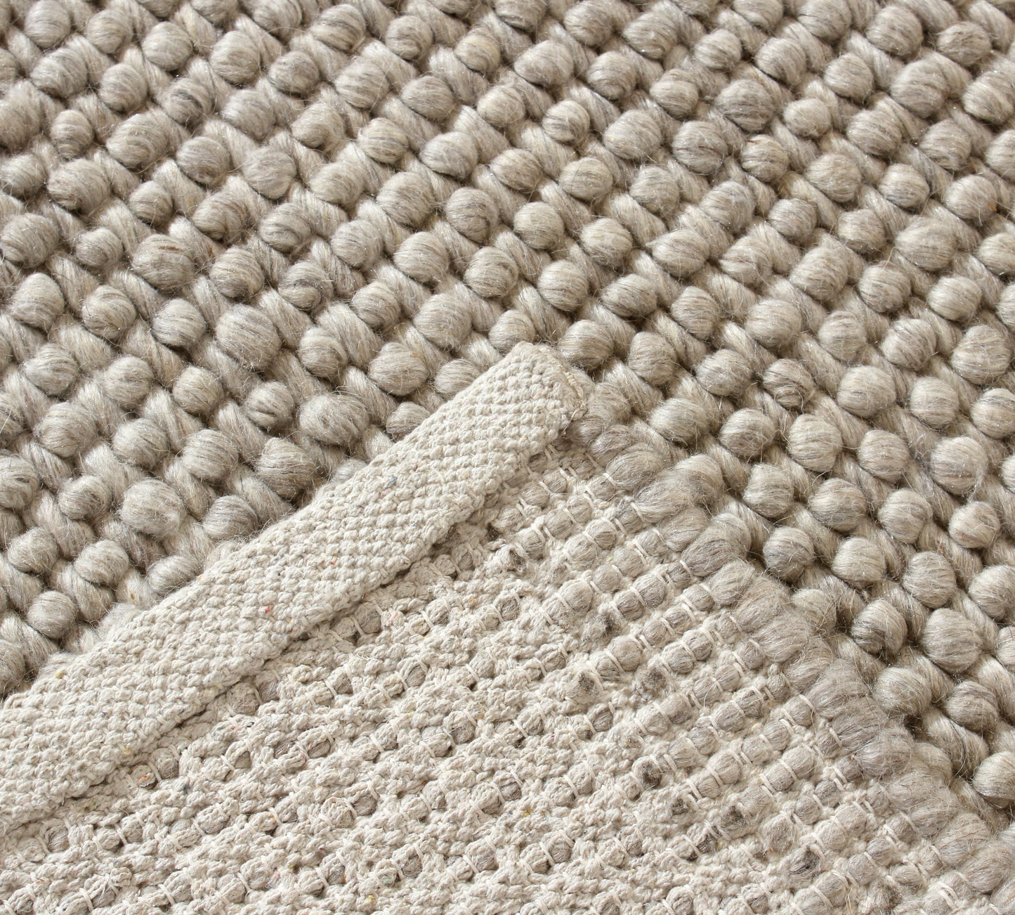 Aura Hand Woven Loop Pile Wool Rug - 160x230 V262-LGH-1038CLIG
