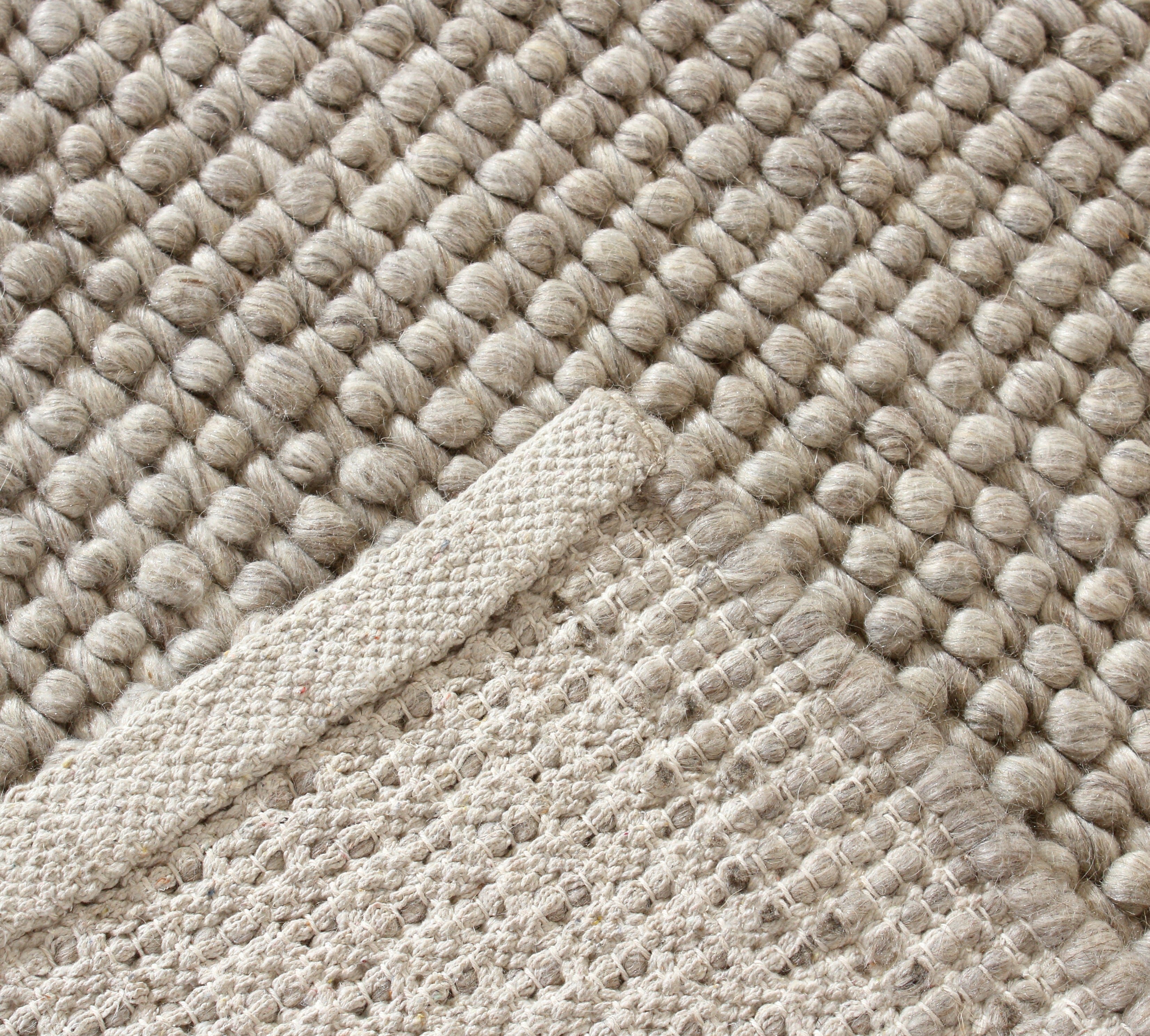 Aura Hand Woven Loop Pile Wool Rug - 160x230 V262-LGH-1038CLIG