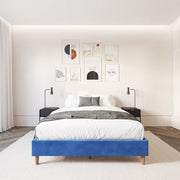 Dreamo Velvet Blue Double Bed Frame V264-BFS-206F-BLU-DL-1