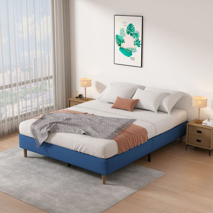 Velvet Blue Bed Frame - Double V264-BFS-206F-BLU-DL-1