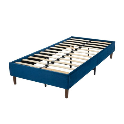 Velvet Blue Bed Frame - Queen V264-BFS-206F-BLU-QU-1