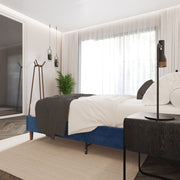 Velvet Blue Bed Frame - Single V264-BFS-206F-BLU-SL-1