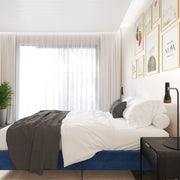 Velvet Blue Bed Frame - Single V264-BFS-206F-BLU-SL-1