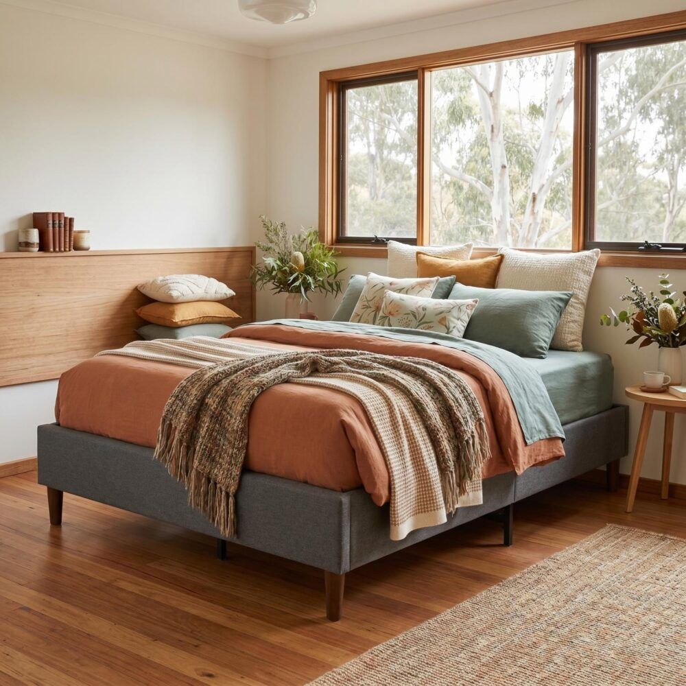 Bed Frame Mattress Foundation (Dark Grey) - Single V264-BFS-206F-DGR-SL-1