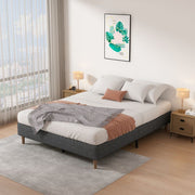 Bed Frame Mattress Foundation (Dark Grey) - Single V264-BFS-206F-DGR-SL-1