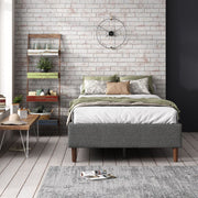Bed Frame Mattress Foundation (Dark Grey) - Single V264-BFS-206F-DGR-SL-1