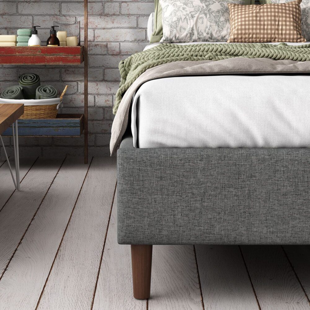 Bed Frame Mattress Foundation (Dark Grey) - Single V264-BFS-206F-DGR-SL-1