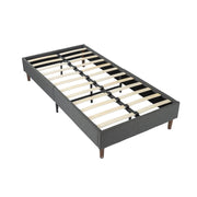 Bed Frame Mattress Foundation (Dark Grey) - Single V264-BFS-206F-DGR-SL-1