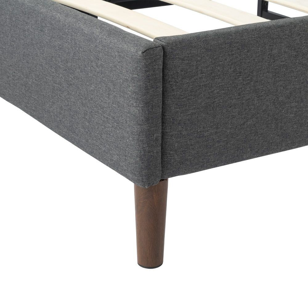 Bed Frame Mattress Foundation (Dark Grey) - Single V264-BFS-206F-DGR-SL-1