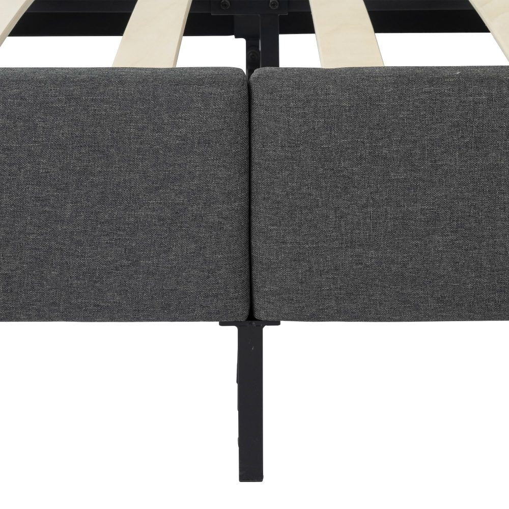 Bed Frame Mattress Foundation (Dark Grey) - Single V264-BFS-206F-DGR-SL-1