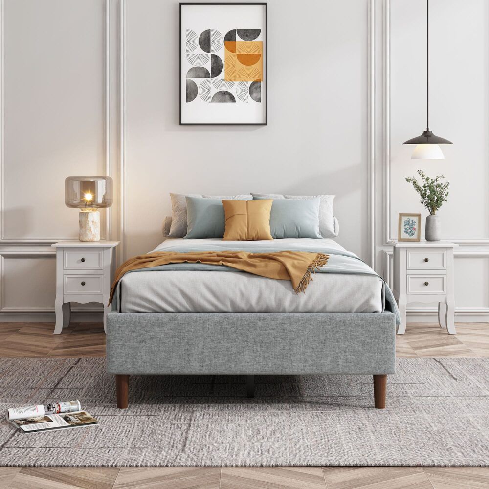 Dreamo Light Grey Double Bed Frame V264-BFS-206F-LGR-DL-1