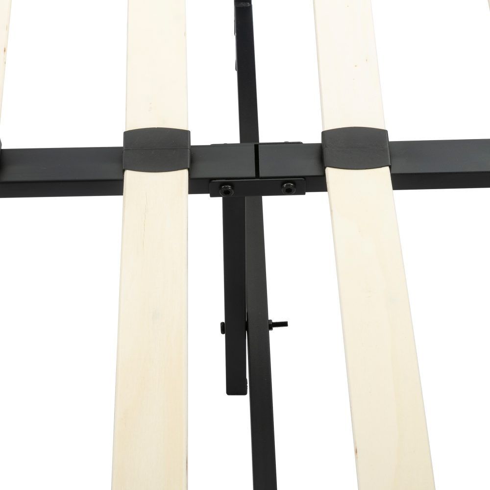 Bedframe with Wooden Slats (Light Grey) - Single V264-BFS-206F-LGR-SL-1