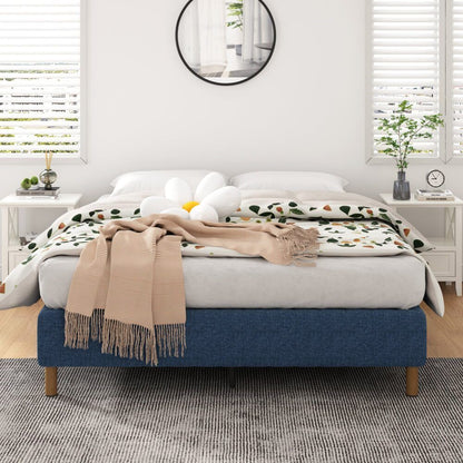 Metal Bed Frame Mattress Foundation Blue - King V264-BFS-207F-BLU-KG-1