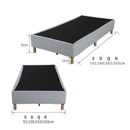Metal Bed Frame Mattress Foundation Blue - Queen V264-BFS-207F-BLU-QU-1