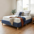 Metal Bed Frame Mattress Foundation Blue – Single
