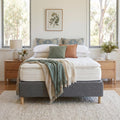 Metal Bedframe Mattress Foundation (Dark Grey) – Double
