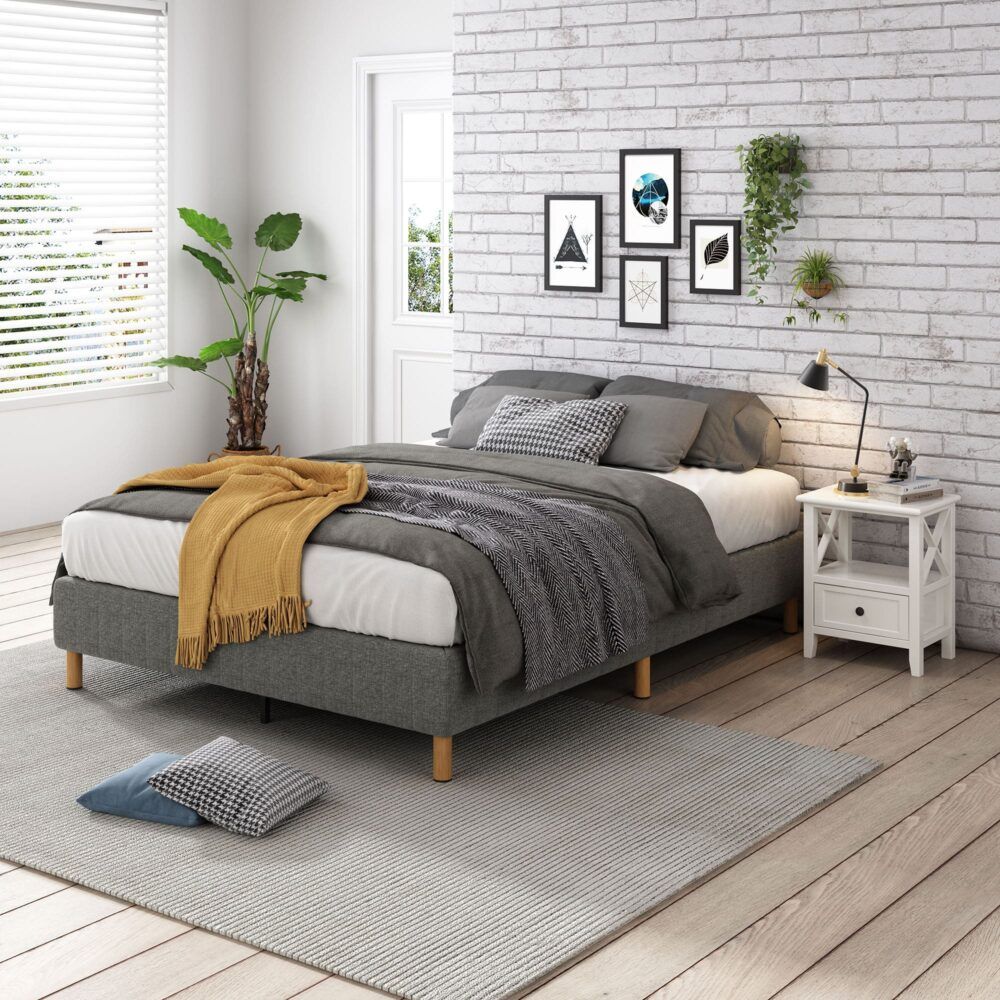 Metal Bedframe Mattress Foundation (Dark Grey) - Double V264-BFS-207F-DGR-DL-1