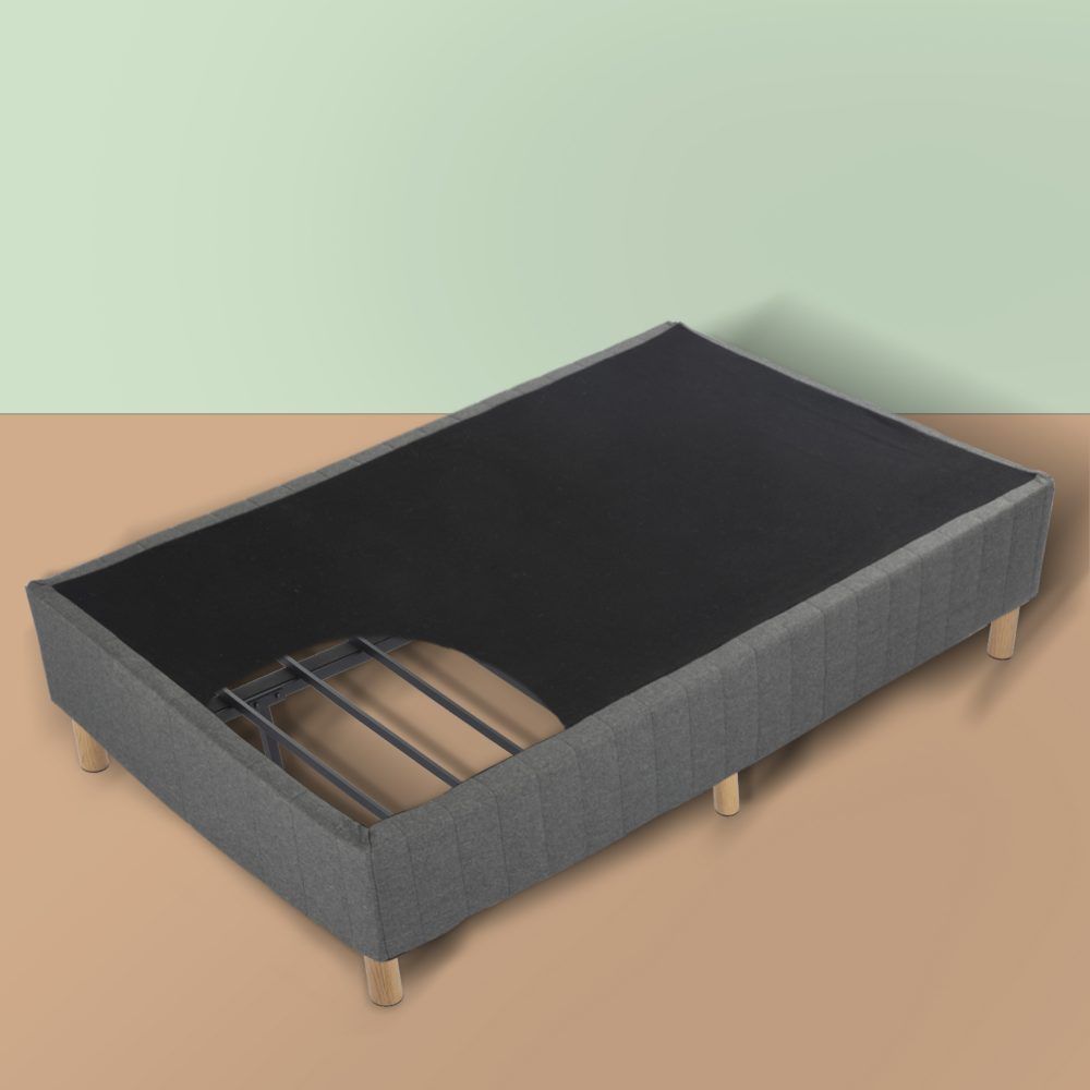 Metal Bedframe Mattress Foundation (Dark Grey) - Queen V264-BFS-207F-DGR-QU-1