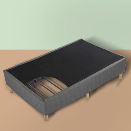 Metal Bedframe Mattress Foundation (Dark Grey) - Single V264-BFS-207F-DGR-SL-1
