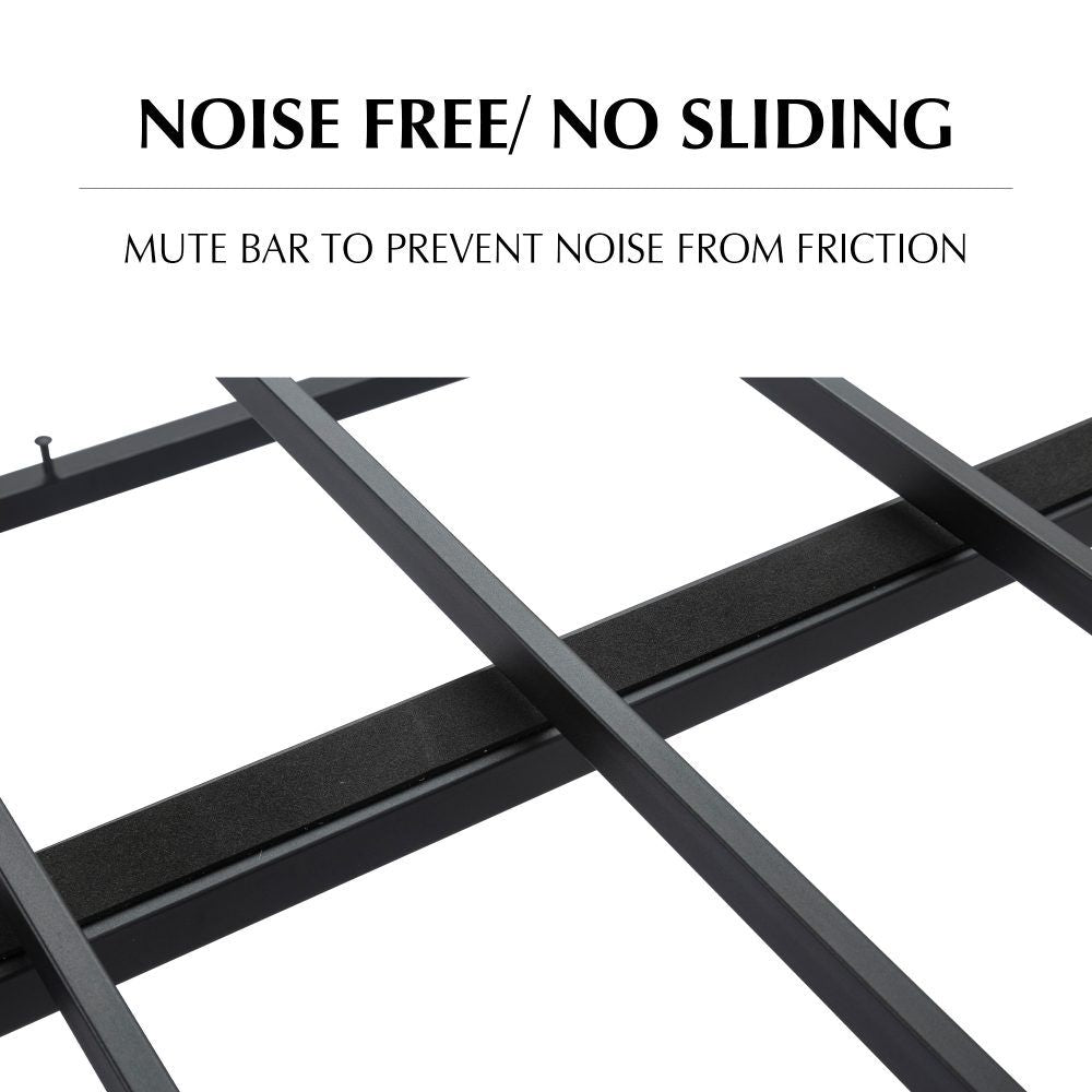 Metal Bedframe Mattress Foundation (Dark Grey) - Single V264-BFS-207F-DGR-SL-1