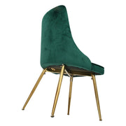 Viva Forever Set of 2 Green Velvet Dining Chairs-Art Deco Design with Gold Metal Legs V264-DNC-414V-GRN-02-1