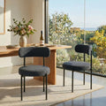 Charcoal Chic Boucle Elsa Dining Chairs V264-DNC-416B-CHL-02-1