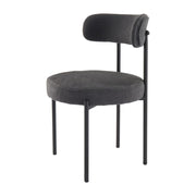 Charcoal Chic Boucle Elsa Dining Chairs V264-DNC-416B-CHL-02-1