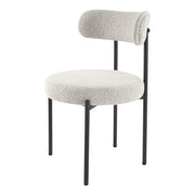 Luxe Boucle Cushioned Elsa Dining Chairs in White Quartz V264-DNC-416B-MCR-02-1