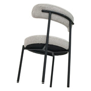 Luxe Boucle Cushioned Elsa Dining Chairs in White Quartz V264-DNC-416B-MCR-02-1