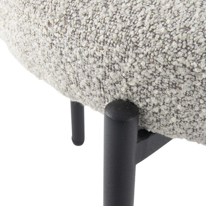 Luxe Boucle Cushioned Elsa Dining Chairs in White Quartz V264-DNC-416B-MCR-02-1