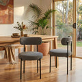 Plush Boucle Cushioned Elsa Dining Chairs in Slate Grey V264-DNC-416B-MGR-02-1