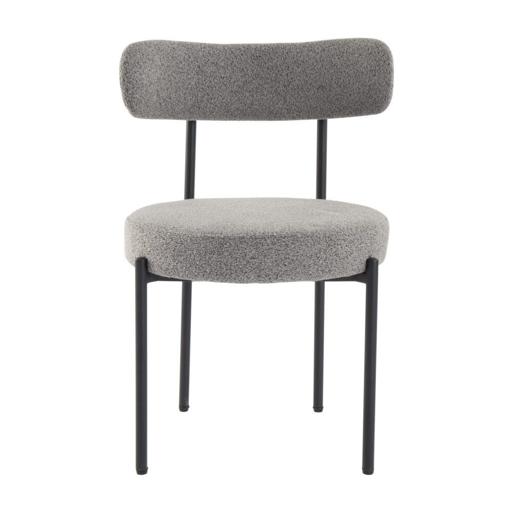 Plush Boucle Cushioned Elsa Dining Chairs in Slate Grey V264-DNC-416B-MGR-02-1