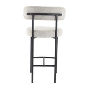 Sleek White Quartz Metal Boucle Elsa Bar Stools V264-DNC-417B-MCR-02-1