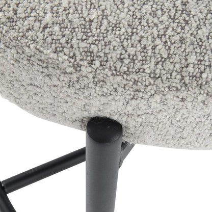 Sleek White Quartz Metal Boucle Elsa Bar Stools V264-DNC-417B-MCR-02-1