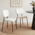 White Whisper Teddy Fabric Dining Duo V264-DNC-418V-WHE-02-1