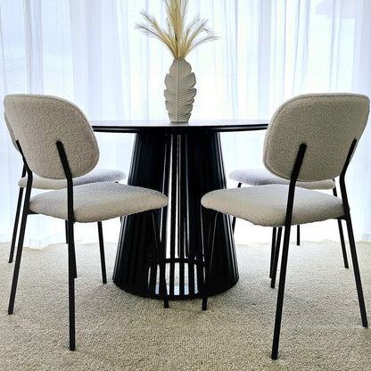 White Whisper Teddy Fabric Dining Duo V264-DNC-418V-WHE-02-1