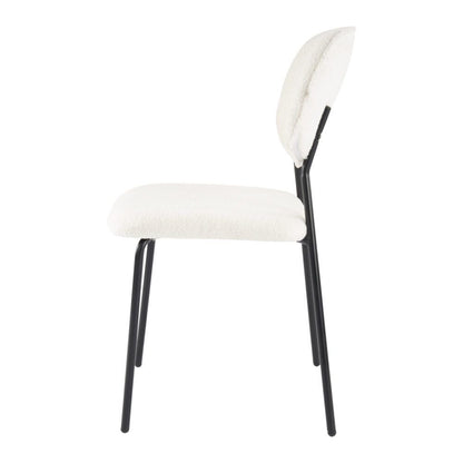 White Whisper Teddy Fabric Dining Duo V264-DNC-418V-WHE-02-1