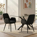 Charcoal Embrace Boucle – teddy Sherpa Fabric Armchair Set V264-DNC-420V-CHL-02-1
