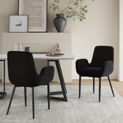 Charcoal Embrace Boucle – teddy Sherpa Fabric Armchair Set V264-DNC-420V-CHL-02-1