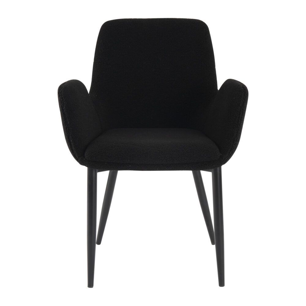 Charcoal Embrace Boucle – teddy Sherpa Fabric Armchair Set V264-DNC-420V-CHL-02-1