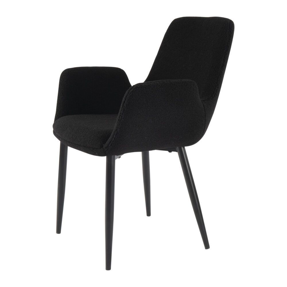 Charcoal Embrace Boucle – teddy Sherpa Fabric Armchair Set V264-DNC-420V-CHL-02-1