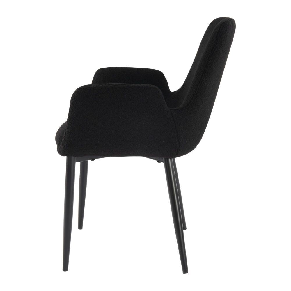 Charcoal Embrace Boucle – teddy Sherpa Fabric Armchair Set V264-DNC-420V-CHL-02-1