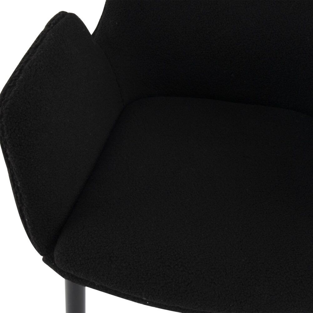 Charcoal Embrace Boucle – teddy Sherpa Fabric Armchair Set V264-DNC-420V-CHL-02-1