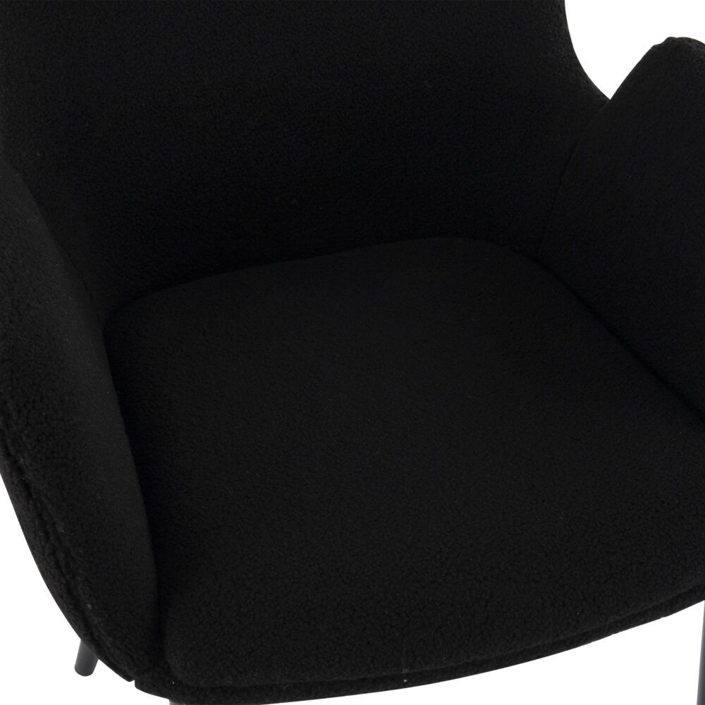 Charcoal Embrace Boucle – teddy Sherpa Fabric Armchair Set V264-DNC-420V-CHL-02-1