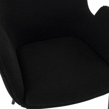Charcoal Embrace Boucle – teddy Sherpa Fabric Armchair Set V264-DNC-420V-CHL-02-1