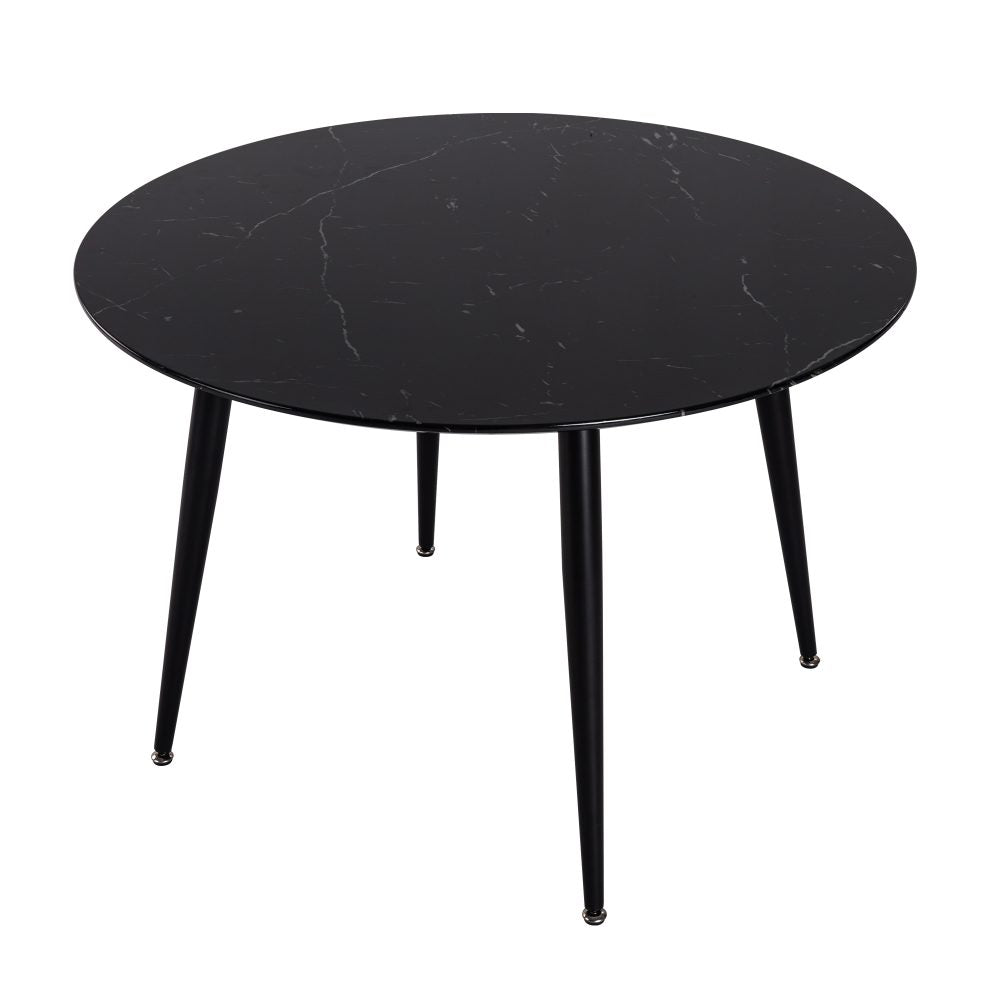 Blue Velvet Bistro Dining Set V264-DNT-405-BLK-DNC-414V-BLU-4