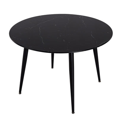 Blue Velvet Bistro Dining Set V264-DNT-405-BLK-DNC-414V-BLU-4
