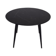 Blue Velvet Bistro Dining Set V264-DNT-405-BLK-DNC-414V-BLU-4