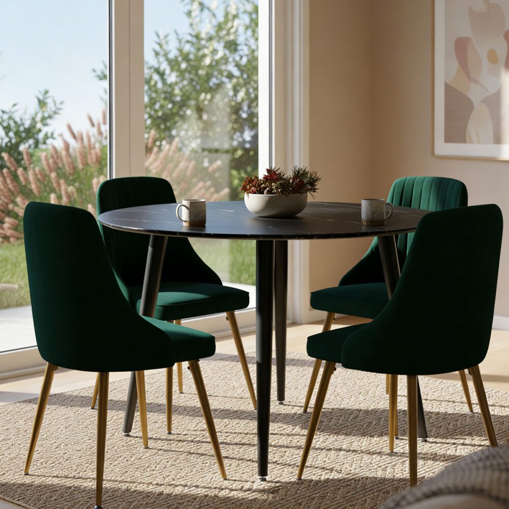 The Marbelous Mealtime Set V264-DNT-405-BLK-DNC-414V-GRN-4